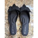 Anne Klein  Classic Black TALAH Pointed Toe Bow Kitten Heel Mules Shoes Womens 10 Photo 1