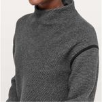 Lululemon On Repeat Mock Neck Sweatshirt Heathered Core Dark Grey Size 2 Photo 2