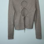 Thakoon Open Back Turtleneck Oatmeal Wool Sweater Womens Size Small Photo 7