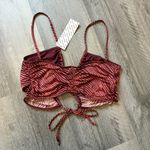 Urban Outfitters Wrap Bralette Strappy Crop Top NEW Wine Pink Photo 7