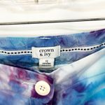 Crown & Ivy Size 12 Shorts Handmade Tie Dye Caroline Blue Purple 7 Inch 1149 Photo 11