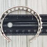 Cute Silver Tone Wide Bar Bangle Cuff Bracelet One Size Form to Fit Photo 10
