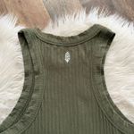 Free People Movement  Blissed Out ribbed Olive Green Tank top Medium Photo 4