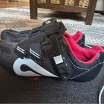 Peloton Black and Red Athletic Cycling Shoes with Velcro Straps Photo 4