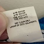 All that jazz Women's Vintage 90's Blue Satin Jacquard Floral Dress 13/14 Photo 5