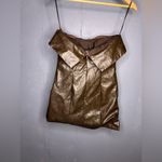 Missguided  Music Festival PU Flap Detail Bandeau Mini Dress Size Medium Photo 3