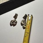 Faux Damascene Gold Tone Faux Pearl Dangle Clip On Clip Photo 6