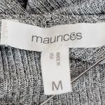 Maurice's  Women's Silver Gray Marled Ribbed V Neck Short‎ Sleeve Tunic Top Size M Photo 6