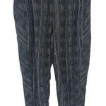 Athleta Womens Arrival Ankle Pull On Pant in Black Amara Stripe Size 14 Photo 0