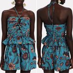 Ulla Johnson  Isidro Cotton Pleated haulter boho festival Romper Size 10 Photo 4