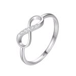 Sterling Silver SIZE 9 925 Infinity Love Cubic Zirconia Ring Photo 0