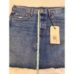Levi's Levi’s Premium High-Rise Deconstructed Medium Blue Wash Denim Skirt NWT Sz 32 Photo 14