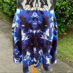 Milly  Geometric Cap Sleeve Fit & Flare Exposed Zipper Dress 8 Photo 2