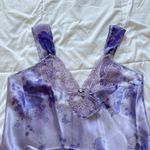 Vintage 90s Y2K Lilac Purple Floral Chemise Lace Womans Large Slip Coquette Photo 1
