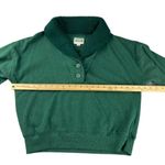 American Eagle  Womens Green Henley Sherpa Collar Pullover Sweatshirt Size M Photo 2