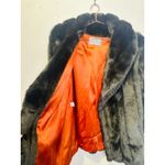 Jordache Black Faux Fur Vintage 1980s Made in USA Faux Fur Jacket sz Medium Photo 2