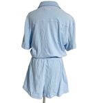 Good American  2  Medium Romper Terry Cloth Baby Blue Shorts Photo 3