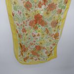 Unbranded Yellow Floral Sheer Scarf Long Rectangle Accessory Orange Photo 3