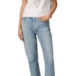 Saylor Harriette Denim Ruffle Top Photo 0