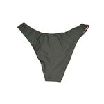 J.Crew  Curved-Waist Cheeky Bikini Bottom in‎ Olive Green Sz S NEW Photo 1