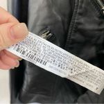 ZARA Genuine 100% Sheep Leather Moto Biker Jacket Black Zip Hardware Size Photo 6