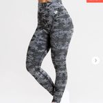 women's best black camo leggings jacquard tights full length elastic waist Photo 12