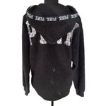 Victoria's Secret PINK Sherpa Bling Quarter Zip Hoodie, size XS Black Photo 7
