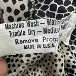 R.E.O. Originals‎ Vintage Animal Print Dress Long Sleeve Made in USA Size Medium Black Photo 2