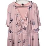 Torrid  Blush Pink Floral Stretch Studio Knit‎ Skater Flare Dress Size 4X Photo 5