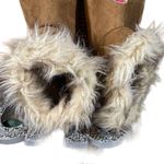 Jayhawks Kansas University College Faux Fur & Suede Boots Women Sz XL Photo 7
