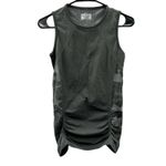 Athleta  Camo Gray Fastest Track Sleeveless‎ Muscle Ruched Tank Top Size XS Photo 2