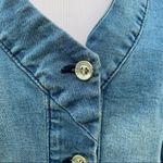 None Faded Denim Fashion Button Vest M/L Photo 1