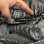ZARA Black and Gray Plaid Mini Skirt Photo 4