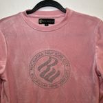 Rocawear Y2K  Pink Velour Rhinestone Longsleeve Shirt Top Size Medium Photo 2