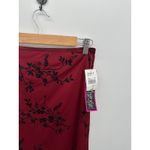 Exact Change Y2K Red Floral Midi Skirt Size M NWT Deadstock Vampire Whimsigoth Size M Photo 3