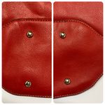 Nine West Red Pebbled Vegan Leather Tote Bag Photo 5