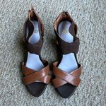 Johnston & Murphy Two Tone Leather Neela Wedge Heels Size 9.5 Photo 1