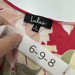 Lulus Dress Womens Small Red Heart of Marigold Red Tropical Print Wrap Maxi Photo 6