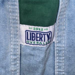 Vintage Liberty Blue Denim Tie Dyed Overalls Size 34 Photo 4