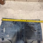 American Eagle Denim Shorts Womens Size 14 Distressed Light Wash Cuffed Blue Photo 2