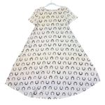 LuLaRoe Hi Low Dress Womens Beige Horseshoes Print Short Sleeve Western Horses Photo 2