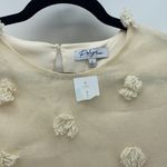 Polagram  Chic lined cropped Pom Pom top cream sz S cute girly dainty Photo 7