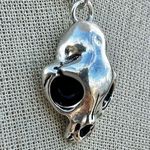 cat skull Sterling Silver Pendant Necklace Photo 10