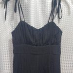 Speechless  Women’s Black Mini Dress Small Tie Straps Ruffle Hem Photo 1