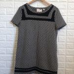 Anthropologie  Postcard black white woven look tunic top or mini dress women's L Photo 1