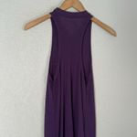 Free People  Purple Ribbed Muscle Tank Top Swing Boho Indie Eggplant Plum Medium Photo 4