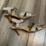 Diane Von Furstenberg  Braided Heeled Sandals Women's Silver Size 9.5 Photo 2
