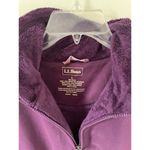L.L. Bean Sherpa Lined Full Zip Hoodie Sweatshirt Jacket Purple Size Large Photo 3
