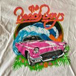 Free People  White Pink Beach Boys Convertible Surf Tropical Oversize USA T-Shirt Photo 19