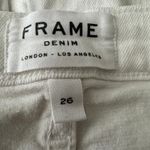 frame denim  Le Cutoff Cuffed White Distressed Denim Shorts Women Size 26 Photo 6